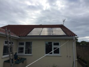 Solar panel electricity storage